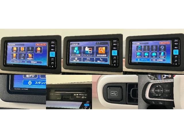 ムーヴキャンバスストライプスＧ　フルセグナビ　バックカメラ　シートヒーター衝突被害軽減ブレーキ　コーナーセンサー　フルセグナビ　Ｂｌｕｅｔｏｏｔｈ　ＵＳＢ　ＤＶＤ　バックカメラ　両側電動スライドドア　前席シートヒーター　電動パーキングブレーキ　ＬＥＤ　スマートキー（滋賀県）の中古車