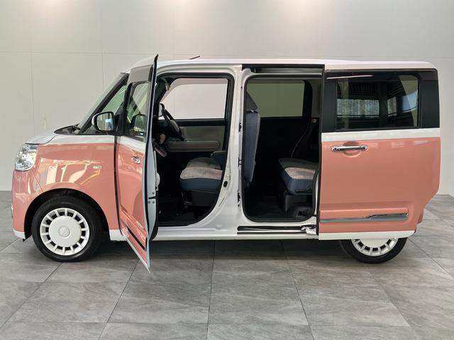 ムーヴキャンバスストライプスＧ　フルセグナビ　バックカメラ　シートヒーター衝突被害軽減ブレーキ　コーナーセンサー　フルセグナビ　Ｂｌｕｅｔｏｏｔｈ　ＵＳＢ　ＤＶＤ　バックカメラ　両側電動スライドドア　前席シートヒーター　電動パーキングブレーキ　ＬＥＤ　スマートキー（滋賀県）の中古車