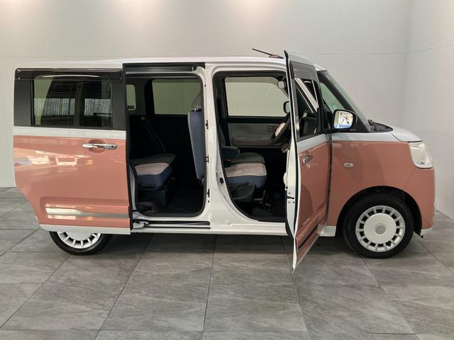 ムーヴキャンバスストライプスＧ　フルセグナビ　バックカメラ　シートヒーター衝突被害軽減ブレーキ　コーナーセンサー　フルセグナビ　Ｂｌｕｅｔｏｏｔｈ　ＵＳＢ　ＤＶＤ　バックカメラ　両側電動スライドドア　前席シートヒーター　電動パーキングブレーキ　ＬＥＤ　スマートキー（滋賀県）の中古車