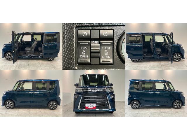 タントカスタムＸ　両側電動スライドドア　シートヒーター　車検整備付衝突被害軽減ブレーキ　コーナーセンサー　ＣＤステレオ　バックカメラ（ナビ装着時用）　両側電動スライドドア　前席シートヒーター　電動パーキングブレーキ　ＬＥＤ　オートライト　オートエアコン　スマートキー（滋賀県）の中古車