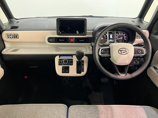 ムーヴキャンバスストライプスＧターボ　レーダークルーズコントロール衝突被害軽減ブレーキ　コーナーセンサー　バックカメラ（ナビ装着時用）　両側電動スライドドア　前席シートヒーター　電動パーキングブレーキ　ＬＥＤ　オートライト　オートエアコン　クルコン　エコアイドル（滋賀県）の中古車