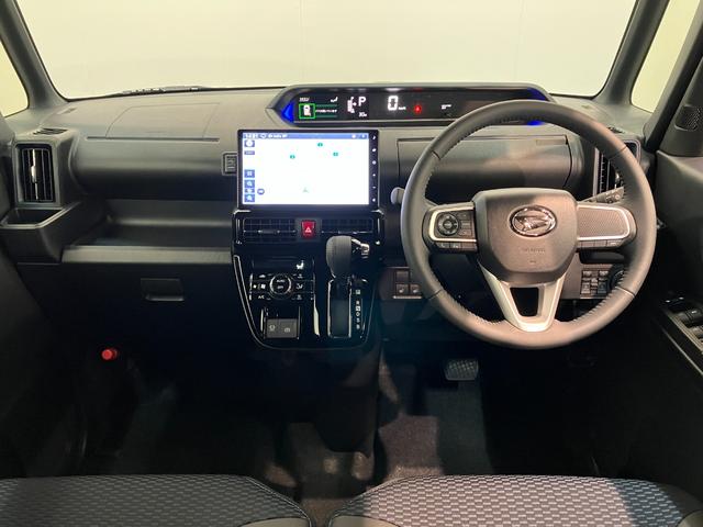 タントカスタムＲＳ　１０型ナビ　前後ドラレコ　届出済未使用車衝突被害軽減ブレーキ　コーナーセンサー　ターボ　１０型フルセグナビ　Ｂｌｕｅｔｏｏｔｈ　ＤＶＤ再生　ＵＳＢ　バックカメラ　前後ドラレコ　両側電動スライドドア　前席シートヒーター　ＬＥＤ　スマートキー（滋賀県）の中古車