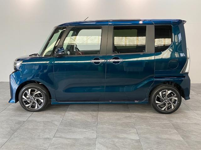 タントカスタムＸ　９型ディスプレイオーディオ　届出済未使用車衝突被害軽減ブレーキ　コーナーセンサー　９型ディスプレイオーディオ　フルセグ　Ｂｌｕｅｔｏｏｔｈ　ＵＳＢ　バックカメラ　両側電動スライドドア　前席シートヒーター　ＬＥＤヘッドライト　スマートキー（滋賀県）の中古車