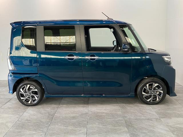 タントカスタムＸ　９型ディスプレイオーディオ　届出済未使用車衝突被害軽減ブレーキ　コーナーセンサー　９型ディスプレイオーディオ　フルセグ　Ｂｌｕｅｔｏｏｔｈ　ＵＳＢ　バックカメラ　両側電動スライドドア　前席シートヒーター　ＬＥＤヘッドライト　スマートキー（滋賀県）の中古車