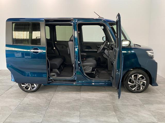 タントカスタムＸ　９型ディスプレイオーディオ　届出済未使用車衝突被害軽減ブレーキ　コーナーセンサー　９型ディスプレイオーディオ　フルセグ　Ｂｌｕｅｔｏｏｔｈ　ＵＳＢ　バックカメラ　両側電動スライドドア　前席シートヒーター　ＬＥＤヘッドライト　スマートキー（滋賀県）の中古車