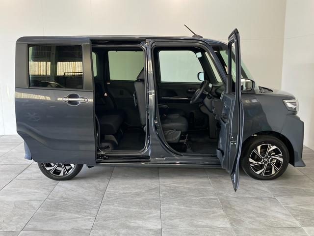 タントカスタムX 9型ディスプレイオーディオ 届出済未使用車衝突被害軽減ブレーキ コーナーセンサー 9型ディスプレイオーディオ フルセグ Bluetooth USB バックカメラ 両側電動スライドドア 前席シートヒーター LED スマートキー(滋賀県)の中古車