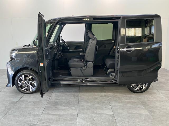 タントカスタムＸ　ＣＤステレオ　コーナーセンサー　シートヒーター衝突被害軽減ブレーキ　コーナーセンサー　バックカメラ（ナビ装着時用）　両側電動スライドドア　前席シートヒーター　電動パーキングブレーキ　ＬＥＤ　オートライト　オートエアコン　スマートキー　エコアイドル（滋賀県）の中古車