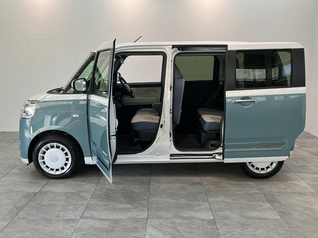 ムーヴキャンバスストライプスG 9型ディスプレイオーディオ 届出済未使用車衝突被害軽減ブレーキ コーナーセンサー フルセグ Bluetooth USB パノラマカメラ 両側電動スライドドア 前席シートヒーター 電動パーキングブレーキ LED 駐車支援システム(滋賀県)の中古車