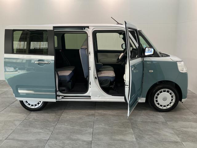 ムーヴキャンバスストライプスG 9型ディスプレイオーディオ 届出済未使用車衝突被害軽減ブレーキ コーナーセンサー フルセグ Bluetooth USB パノラマカメラ 両側電動スライドドア 前席シートヒーター 電動パーキングブレーキ LED 駐車支援システム(滋賀県)の中古車