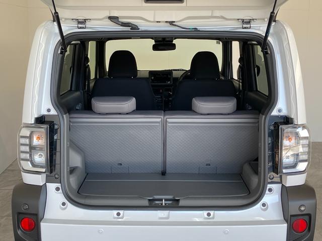 タフトＧダーククロムベンチャー　レーダークルコン　届出済未使用車衝突被害軽減ブレーキ　コーナーセンサー　バックカメラ（ナビ装着時用）　前席シートヒーター　スカイフィールトップ　ＬＥＤ　レーダークルーズコントロール　オートエアコン　スマートキー　エコアイドル（滋賀県）の中古車