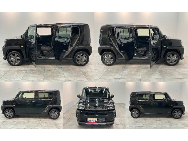 タフトＧダーククロムベンチャー　レーダークルコン　届出済未使用車衝突被害軽減ブレーキ　コーナーセンサー　バックカメラ（ナビ装着時用）　前席シートヒーター　スカイフィールトップ　レーダークルーズコントロール　ＬＥＤ　オートライト　オートエアコン　スマートキー（滋賀県）の中古車