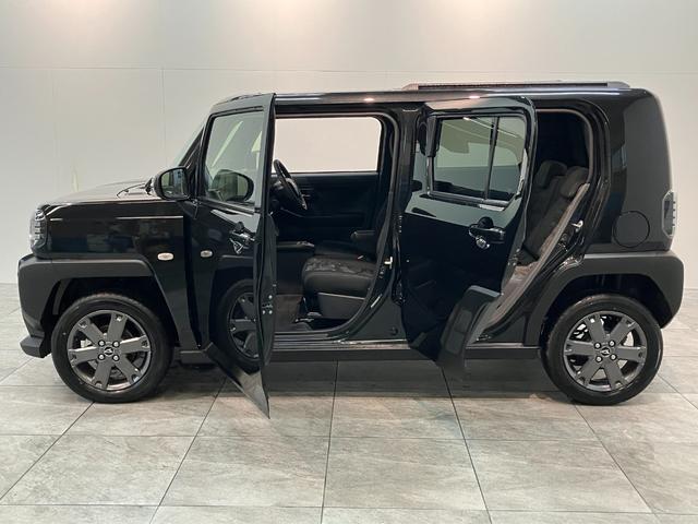 タフトＧダーククロムベンチャー　レーダークルコン　届出済未使用車衝突被害軽減ブレーキ　コーナーセンサー　バックカメラ（ナビ装着時用）　前席シートヒーター　スカイフィールトップ　レーダークルーズコントロール　ＬＥＤ　オートライト　オートエアコン　スマートキー（滋賀県）の中古車