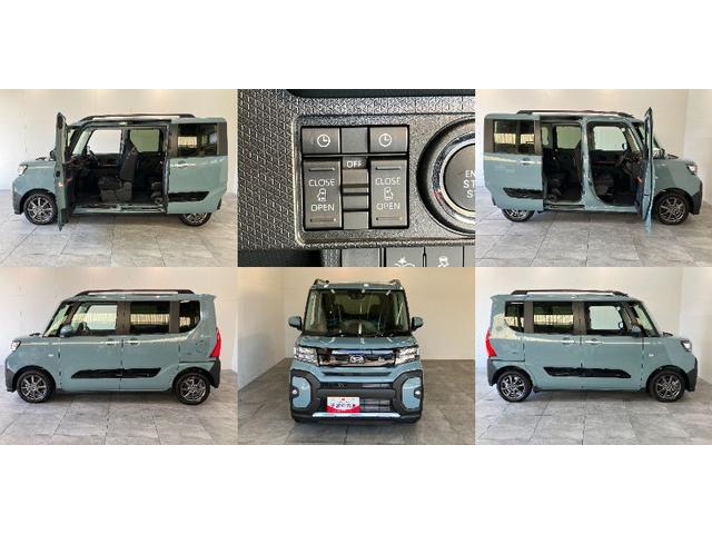 タントファンクロス　コーナーセンサー　ＬＥＤ　届出済未使用車衝突被害軽減ブレーキ　コーナーセンサー　バックカメラ（ナビ装着時用）　両側電動スライドドア　前席シートヒーター　電動パーキングブレーキ　ＬＥＤ　オートライト　オートエアコン　スマートキー　エコアイドル（滋賀県）の中古車