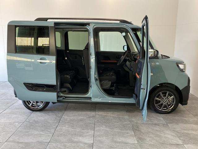 タントファンクロス　コーナーセンサー　ＬＥＤ　届出済未使用車衝突被害軽減ブレーキ　コーナーセンサー　バックカメラ（ナビ装着時用）　両側電動スライドドア　前席シートヒーター　電動パーキングブレーキ　ＬＥＤ　オートライト　オートエアコン　スマートキー　エコアイドル（滋賀県）の中古車