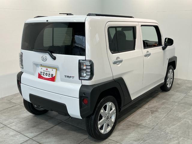 タフトＧ　レーダークルコン　シートヒーター　ＬＥＤ　届出済未使用車衝突被害軽減ブレーキ　コーナーセンサー　バックカメラ（ナビ装着時用）　前席シートヒーター　スカイフィールトップ　ＬＥＤ　レーダクルーズコントロール　オートエアコン　スマートキー　エコアイドル（滋賀県）の中古車