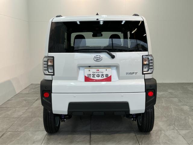 タフトＧ　レーダークルコン　シートヒーター　ＬＥＤ　届出済未使用車衝突被害軽減ブレーキ　コーナーセンサー　バックカメラ（ナビ装着時用）　前席シートヒーター　スカイフィールトップ　ＬＥＤ　レーダクルーズコントロール　オートエアコン　スマートキー　エコアイドル（滋賀県）の中古車