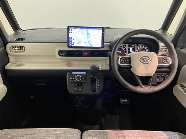 ムーヴキャンバスストライプスＧターボ　１０型ナビ　Ｐカメラ　レーダークルコン衝突被害軽減ブレーキ　コーナーセンサー　１０型フルセグナビ　パノラマカメラ　Ｂｌｕｅｔｏｏｔｈ　ＵＳＢ　前後ドラレコ　レーダクルーズコントロール　両側電動スライドドア　前席シートヒーター　エコアイドル（滋賀県）の中古車