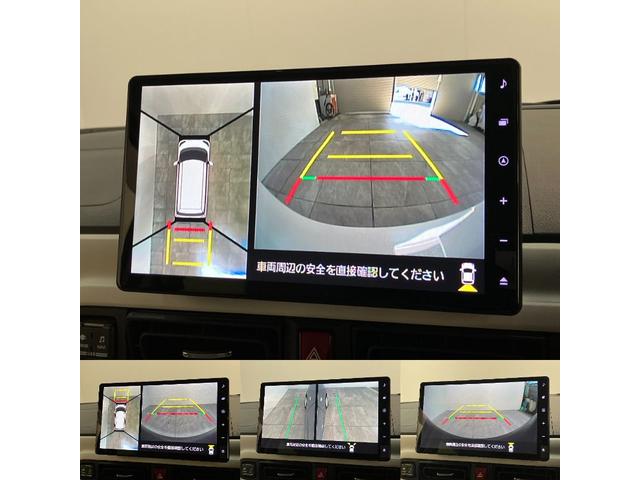 ムーヴキャンバスストライプスＧターボ　１０型ナビ　Ｐカメラ　レーダークルコン衝突被害軽減ブレーキ　コーナーセンサー　１０型フルセグナビ　パノラマカメラ　Ｂｌｕｅｔｏｏｔｈ　ＵＳＢ　前後ドラレコ　レーダクルーズコントロール　両側電動スライドドア　前席シートヒーター　エコアイドル（滋賀県）の中古車