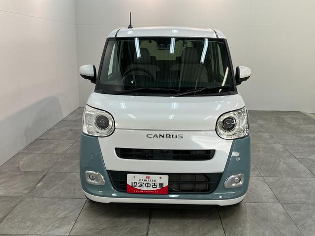 ムーヴキャンバスストライプスＧターボ　１０型ナビ　Ｐカメラ　レーダークルコン衝突被害軽減ブレーキ　コーナーセンサー　１０型フルセグナビ　パノラマカメラ　Ｂｌｕｅｔｏｏｔｈ　ＵＳＢ　前後ドラレコ　レーダクルーズコントロール　両側電動スライドドア　前席シートヒーター　エコアイドル（滋賀県）の中古車