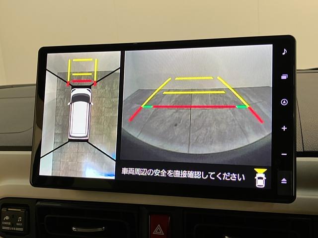 ムーヴキャンバスストライプスＧターボ　１０型ナビ　Ｐカメラ　レーダークルコン衝突被害軽減ブレーキ　コーナーセンサー　１０型フルセグナビ　パノラマカメラ　Ｂｌｕｅｔｏｏｔｈ　ＵＳＢ　前後ドラレコ　レーダクルーズコントロール　両側電動スライドドア　前席シートヒーター　エコアイドル（滋賀県）の中古車