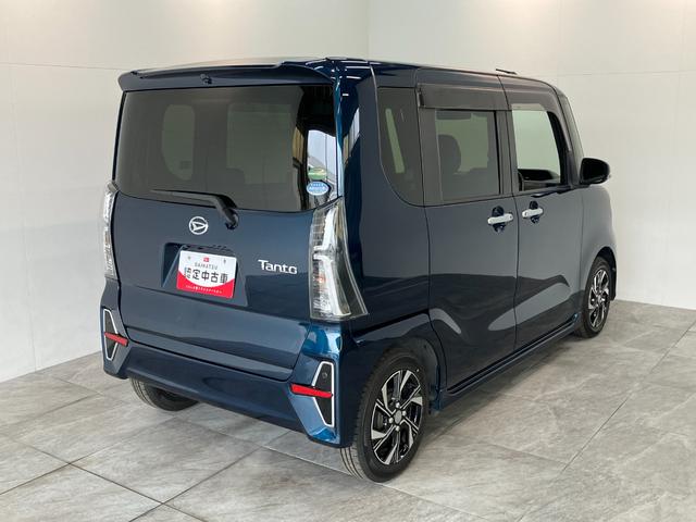 タントカスタムXセレクション コーナーセンサー 車検整備付衝突被害軽減ブレーキ コーナーセンサー ETC パノラマカメラ(ナビ装着時用) 両側電動スライドドア 前席シートヒーター LED オートライト スマートキー エコアイドル タイヤ4本新品交換済(滋賀県)の中古車