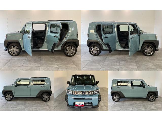 タフトＧ　ダーククロムベンチャー　レーダークルコン　届出済未使用車衝突被害軽減ブレーキ　コーナーセンサー　バックカメラ（ナビ装着時用）　前席シートヒーター　電動パーキング　クルーズコントロール　ＬＥＤ　オートライト　オートエアコン　スマートキー　エコアイドル（滋賀県）の中古車