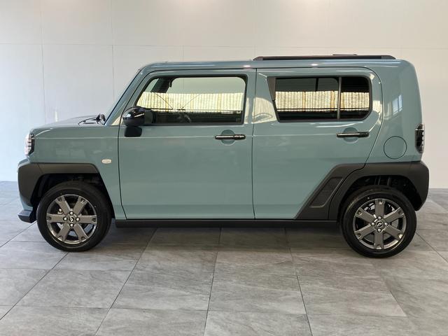 タフトＧ　ダーククロムベンチャー　レーダークルコン　届出済未使用車衝突被害軽減ブレーキ　コーナーセンサー　バックカメラ（ナビ装着時用）　前席シートヒーター　電動パーキング　クルーズコントロール　ＬＥＤ　オートライト　オートエアコン　スマートキー　エコアイドル（滋賀県）の中古車