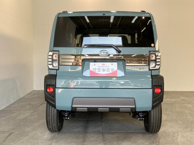 タフトＧ　ダーククロムベンチャー　レーダークルコン　届出済未使用車衝突被害軽減ブレーキ　コーナーセンサー　バックカメラ（ナビ装着時用）　前席シートヒーター　電動パーキング　クルーズコントロール　ＬＥＤ　オートライト　オートエアコン　スマートキー　エコアイドル（滋賀県）の中古車