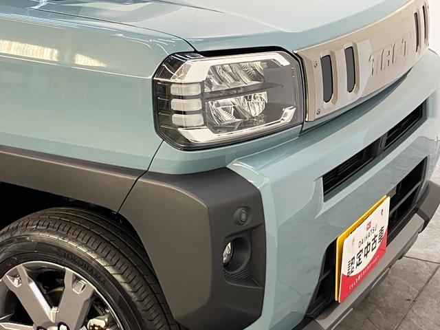 タフトＧ　ダーククロムベンチャー　レーダークルコン　届出済未使用車衝突被害軽減ブレーキ　コーナーセンサー　バックカメラ（ナビ装着時用）　前席シートヒーター　電動パーキング　クルーズコントロール　ＬＥＤ　オートライト　オートエアコン　スマートキー　エコアイドル（滋賀県）の中古車