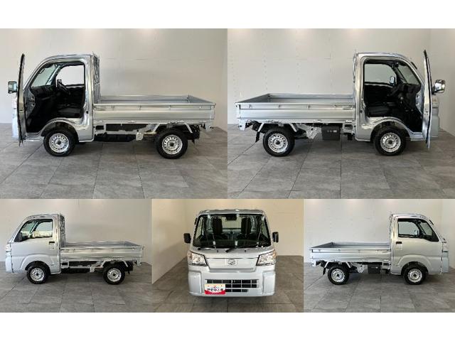 ハイゼットトラックスタンダード　５ＭＴ　パートタイム４ＷＤ　届出済未使用車衝突被害軽減ブレーキ　コーナーセンサー　パートタイム４ＷＤ　ＡＭ／ＦＭラジオ　マニュアルエアコン　マニュアルレベリング　オートライト（滋賀県）の中古車