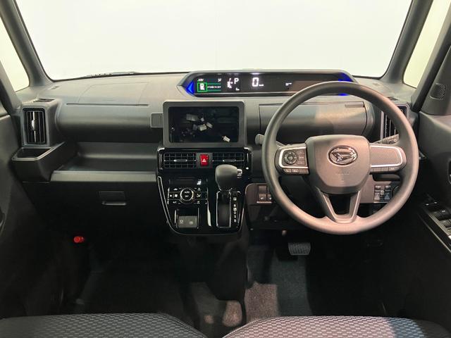 タントカスタムＸ　コーナーセンサー　シートヒーター　届出済未使用車衝突被害軽減ブレーキ　コーナーセンサー　バックカメラ（ナビ装着時用）　両側電動スライドドア　前席シートヒーター　電動パーキングブレーキ　ＬＥＤ　オートライト　オートエアコン　スマートキー　エコアイドル（滋賀県）の中古車