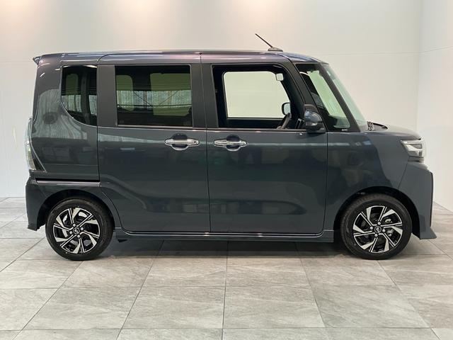 タントカスタムＸ　コーナーセンサー　シートヒーター　届出済未使用車衝突被害軽減ブレーキ　コーナーセンサー　バックカメラ（ナビ装着時用）　両側電動スライドドア　前席シートヒーター　電動パーキングブレーキ　ＬＥＤ　オートライト　オートエアコン　スマートキー　エコアイドル（滋賀県）の中古車