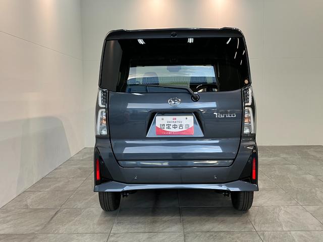 タントカスタムＸ　コーナーセンサー　シートヒーター　届出済未使用車衝突被害軽減ブレーキ　コーナーセンサー　バックカメラ（ナビ装着時用）　両側電動スライドドア　前席シートヒーター　電動パーキングブレーキ　ＬＥＤ　オートライト　オートエアコン　スマートキー　エコアイドル（滋賀県）の中古車