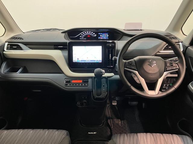 ソリオハイブリッドＭＺ　８型ナビ　パノラマカメラ　レーダークルコン衝突被害軽減ブレーキ　８型フルセグナビ　パノラマカメラ　Ｂｌｕｅｔｏｏｔｈ　ＵＳＢ　前後ドラレコ　ＥＴＣ　レーダークルーズコントロール　シートヒーター　両側パワスラ　オートエアコン　スマートキー（滋賀県）の中古車