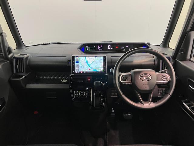 タントカスタムRSスタイルセレクション 4WD 9型ナビ Pカメラ衝突被害軽減ブレーキ コーナーセンサー 9型フルセグナビ Bluetooth DVD USB パノラマカメラ 後席モニター ドラレコ レーダークルコン 両側電動スライドドア 前席シートヒーター LED(滋賀県)の中古車