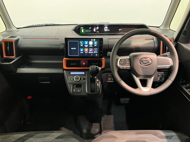 タントファンクロスターボ　ディスプレイオーディオ　届出済未使用車衝突被害軽減ブレーキ　コーナーセンサー　９型ディスプレイオーディオ　フルセグ　Ｂｌｕｅｔｏｏｔｈ　ＵＳＢ　バックカメラ　両側電動スライドドア　前席シートヒーター　ＬＥＤ　スマートキー　エコアイドル（滋賀県）の中古車