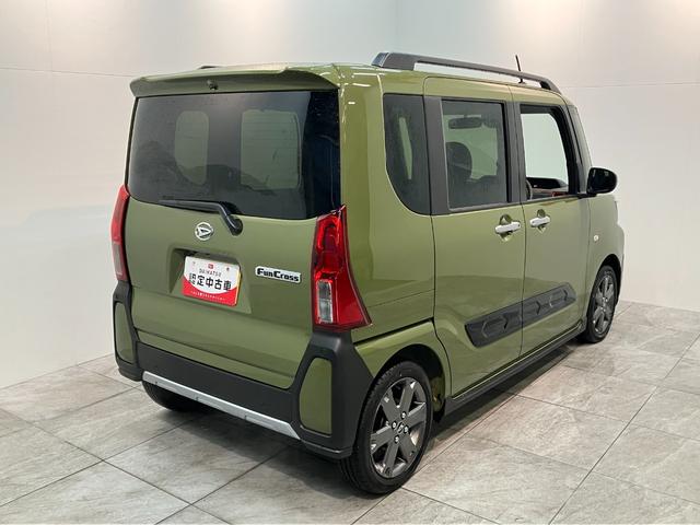 タントファンクロスターボ　ディスプレイオーディオ　届出済未使用車衝突被害軽減ブレーキ　コーナーセンサー　９型ディスプレイオーディオ　フルセグ　Ｂｌｕｅｔｏｏｔｈ　ＵＳＢ　バックカメラ　両側電動スライドドア　前席シートヒーター　ＬＥＤ　スマートキー　エコアイドル（滋賀県）の中古車