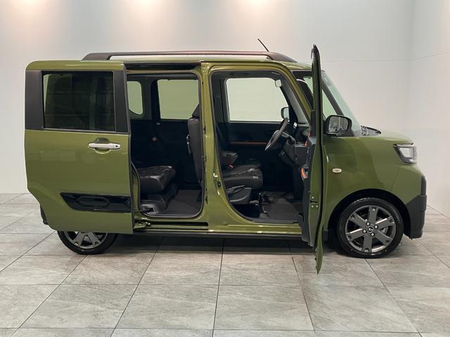 タントファンクロスターボ　ディスプレイオーディオ　届出済未使用車衝突被害軽減ブレーキ　コーナーセンサー　９型ディスプレイオーディオ　フルセグ　Ｂｌｕｅｔｏｏｔｈ　ＵＳＢ　バックカメラ　両側電動スライドドア　前席シートヒーター　ＬＥＤ　スマートキー　エコアイドル（滋賀県）の中古車