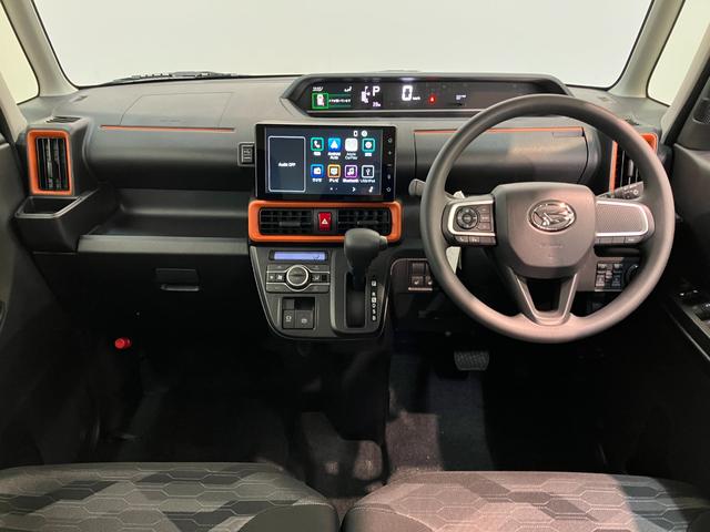 タントファンクロス　９型ディスプレイオーディオ　届出済未使用車衝突被害軽減ブレーキ　コーナーセンサー　９型ディスプレイオーディオ　フルセグ　Ｂｌｕｅｔｏｏｔｈ　ＵＳＢ　バックカメラ　両側電動スライドドア　前席シートヒーター　ＬＥＤ　スマートキー　エコアイドル（滋賀県）の中古車