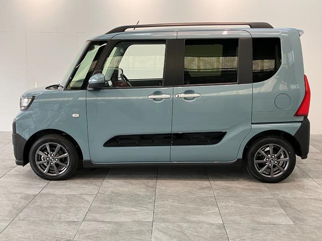 タントファンクロス　９型ディスプレイオーディオ　届出済未使用車衝突被害軽減ブレーキ　コーナーセンサー　９型ディスプレイオーディオ　フルセグ　Ｂｌｕｅｔｏｏｔｈ　ＵＳＢ　バックカメラ　両側電動スライドドア　前席シートヒーター　ＬＥＤ　スマートキー　エコアイドル（滋賀県）の中古車