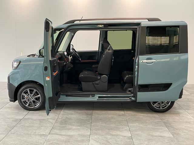 タントファンクロス　９型ディスプレイオーディオ　届出済未使用車衝突被害軽減ブレーキ　コーナーセンサー　９型ディスプレイオーディオ　フルセグ　Ｂｌｕｅｔｏｏｔｈ　ＵＳＢ　バックカメラ　両側電動スライドドア　前席シートヒーター　ＬＥＤ　スマートキー　エコアイドル（滋賀県）の中古車