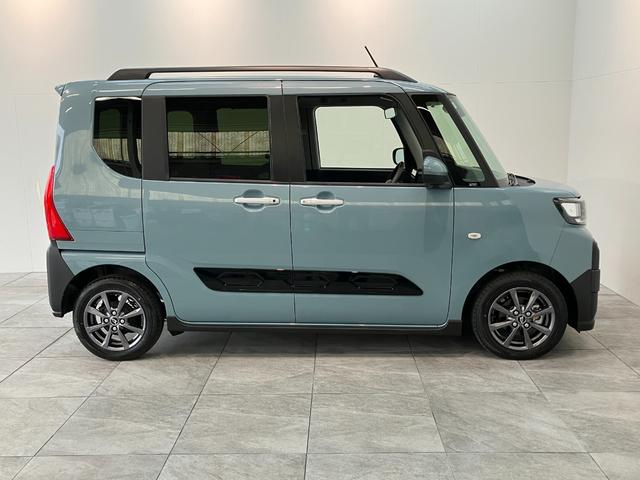 タントファンクロス　９型ディスプレイオーディオ　届出済未使用車衝突被害軽減ブレーキ　コーナーセンサー　９型ディスプレイオーディオ　フルセグ　Ｂｌｕｅｔｏｏｔｈ　ＵＳＢ　バックカメラ　両側電動スライドドア　前席シートヒーター　ＬＥＤ　スマートキー　エコアイドル（滋賀県）の中古車