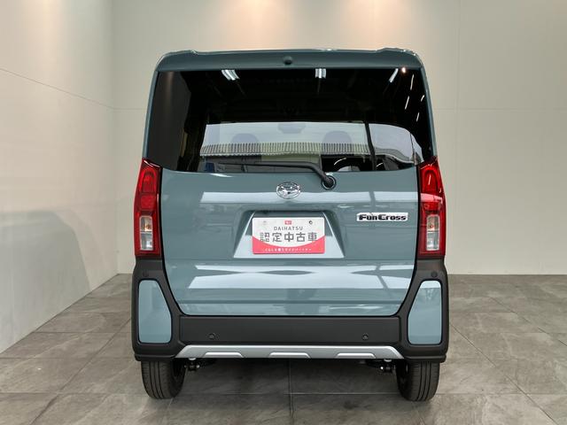タントファンクロス　９型ディスプレイオーディオ　届出済未使用車衝突被害軽減ブレーキ　コーナーセンサー　９型ディスプレイオーディオ　フルセグ　Ｂｌｕｅｔｏｏｔｈ　ＵＳＢ　バックカメラ　両側電動スライドドア　前席シートヒーター　ＬＥＤ　スマートキー　エコアイドル（滋賀県）の中古車