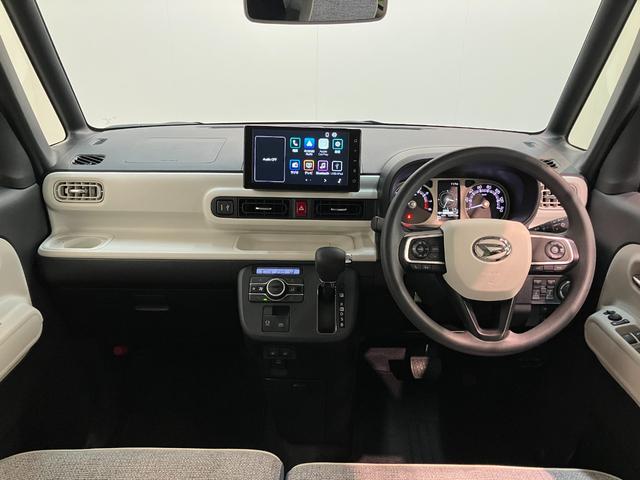 ムーヴキャンバスストライプスＧターボ　９型ディスプレイオーディオ　クルコン衝突被害軽減ブレーキ　コーナーセンサー　９型ディスプレイオーディオ　フルセグ　Ｂｌｕｅｔｏｏｔｈ　ＵＳＢ　バックカメラ　両側電動スライドドア　シートヒーター　電動パーキングブレーキ　レーダークルコン（滋賀県）の中古車