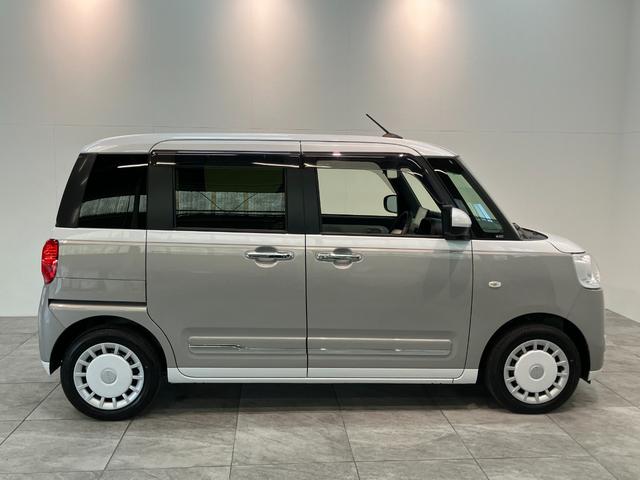 ムーヴキャンバスストライプスＧターボ　９型ディスプレイオーディオ　クルコン衝突被害軽減ブレーキ　コーナーセンサー　９型ディスプレイオーディオ　フルセグ　Ｂｌｕｅｔｏｏｔｈ　ＵＳＢ　バックカメラ　両側電動スライドドア　シートヒーター　電動パーキングブレーキ　レーダークルコン（滋賀県）の中古車