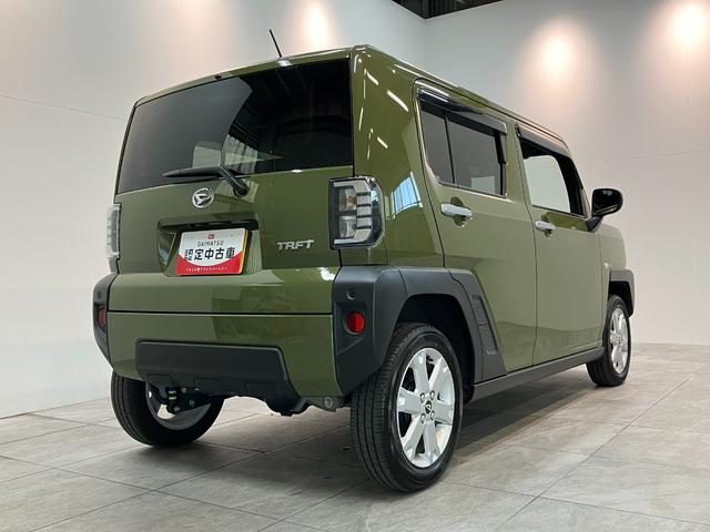 タフトG 4WD CDステレオ コーナーセンサー シートヒーター衝突被害軽減ブレーキ コーナーセンサー CDステレオ バックカメラ(ナビ装着時用) 前席シートヒーター 電動パーキング スカイフィールトップ LED オートライト オートエアコン スマートキー(滋賀県)の中古車