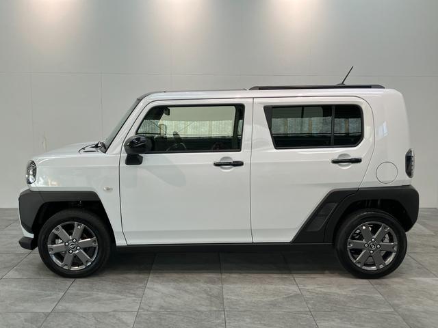 タフトＧダーククロムベンチャー　１０型ナビ　届出済未使用車衝突被害軽減ブレーキ　コーナーセンサー　１０型フルセグナビ　バックカメラ　ＤＶＤ再生　Ｂｌｕｅｔｏｏｔｈ　ＵＳＢ　前後ドラレコ　前席シートヒーター　電動パーキング　ＬＥＤ　オートライト　クルコン（滋賀県）の中古車