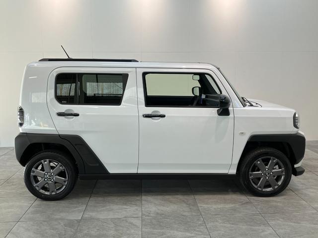 タフトＧダーククロムベンチャー　１０型ナビ　届出済未使用車衝突被害軽減ブレーキ　コーナーセンサー　１０型フルセグナビ　バックカメラ　ＤＶＤ再生　Ｂｌｕｅｔｏｏｔｈ　ＵＳＢ　前後ドラレコ　前席シートヒーター　電動パーキング　ＬＥＤ　オートライト　クルコン（滋賀県）の中古車