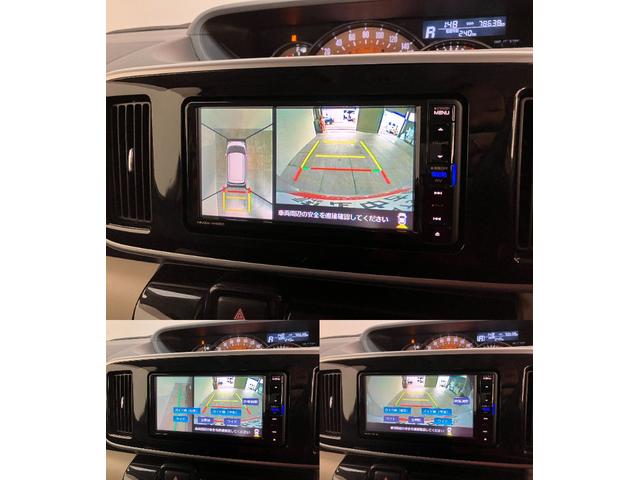 ムーヴキャンバスGブラックインテリアリミテッドSA3 ナビ パノラマカメラ衝突被害軽減ブレーキ フルセグナビ Bluetooth USB DVD再生 パノラマカメラ 前後ドラレコ 両側電動スライドドア LED オートエアコン スマートキー エコアイドル タイヤ4本新品交換済(滋賀県)の中古車