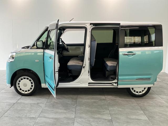 ムーヴキャンバスストライプスG 4WD ディスプレイオーディオ 駐車支援機能衝突被害軽減ブレーキ 9型ディスプレイオーディオ フルセグ パノラマカメラ Bluetooth USB 前後ドラレコ 両側電動スライドドア LED オートライト パーキングアシスト 前席シートヒーター(滋賀県)の中古車